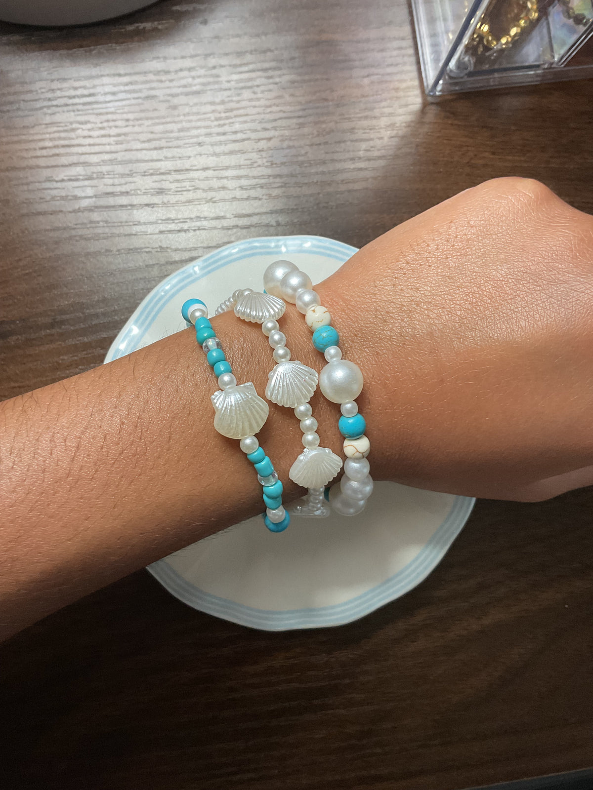✨ocean charm beaded bracelet set✨🌊