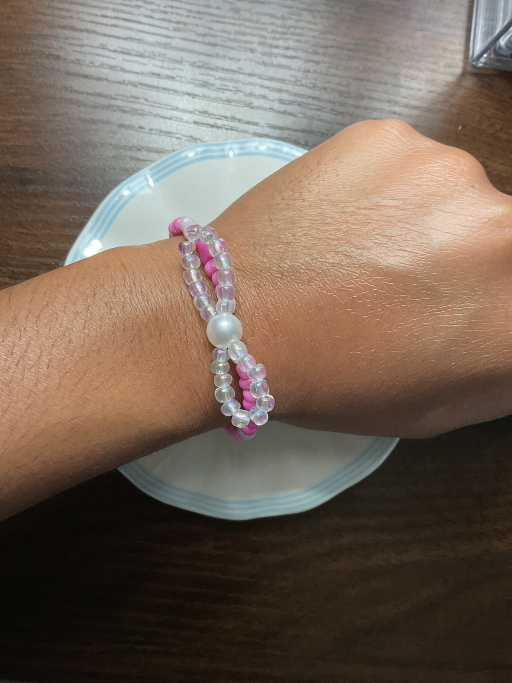 ✨seed bead bow bracelet✨🎀