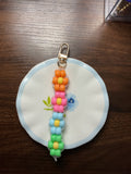 ✨pony bead flower keychain✨🌸