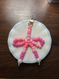 ✨🎀pink & purple pony bead keychain🎀✨